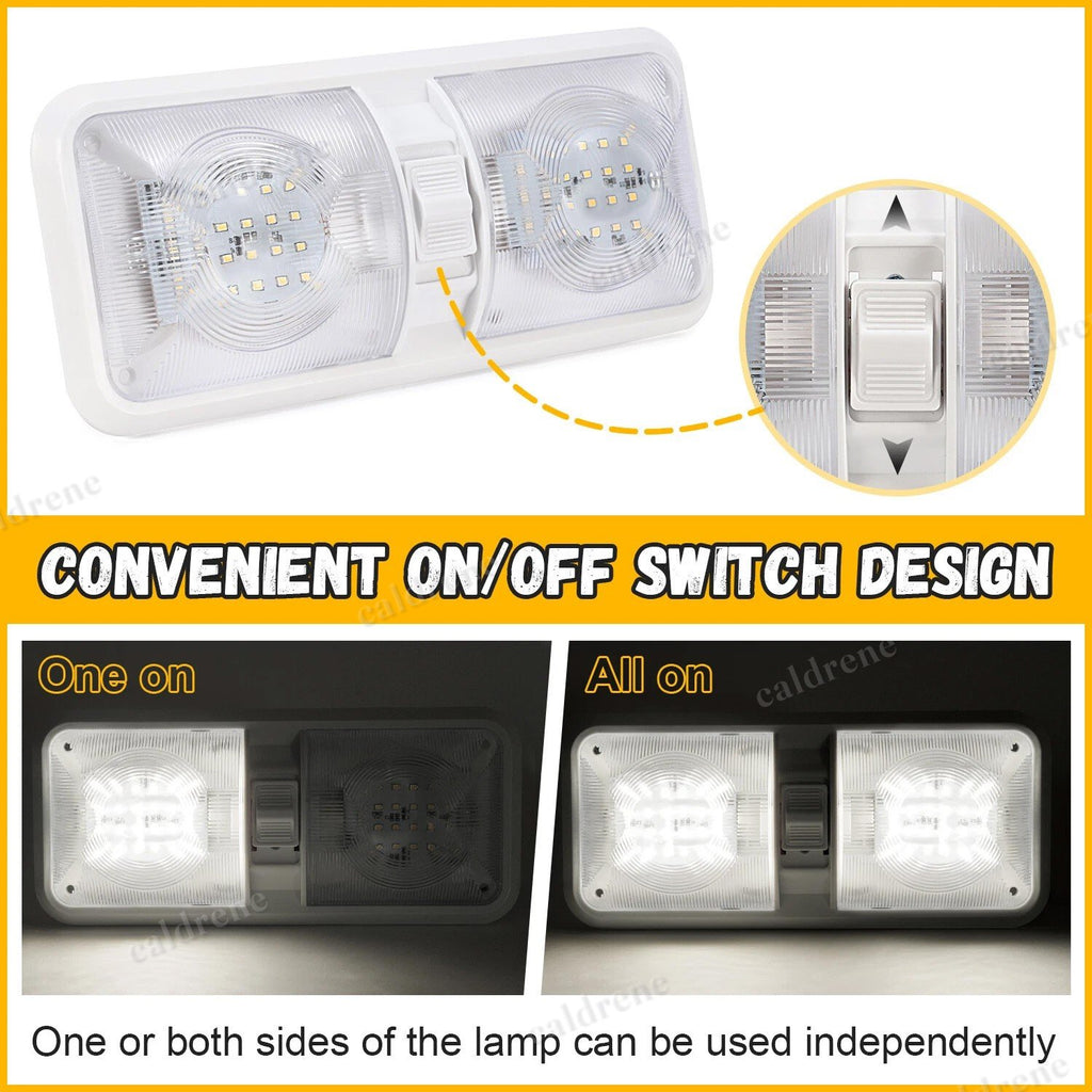 LED RV Ceiling Dome Light with Switch for Camper Trailer Boat – view 6