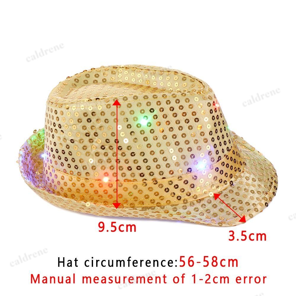 Light Up Sequin Fedora Hat for Parties and Events – view 3