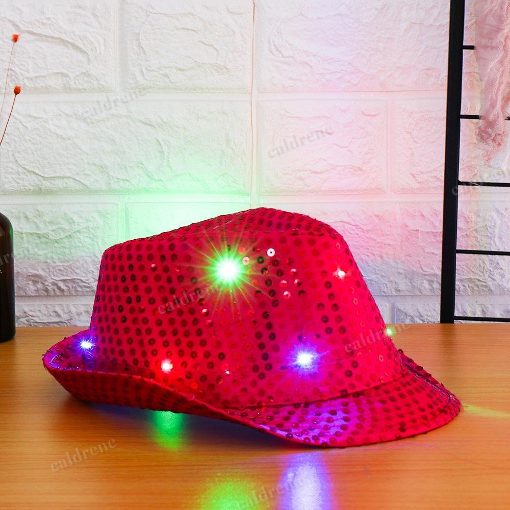 Light Up Sequin Fedora Hat for Parties and Events – view 8