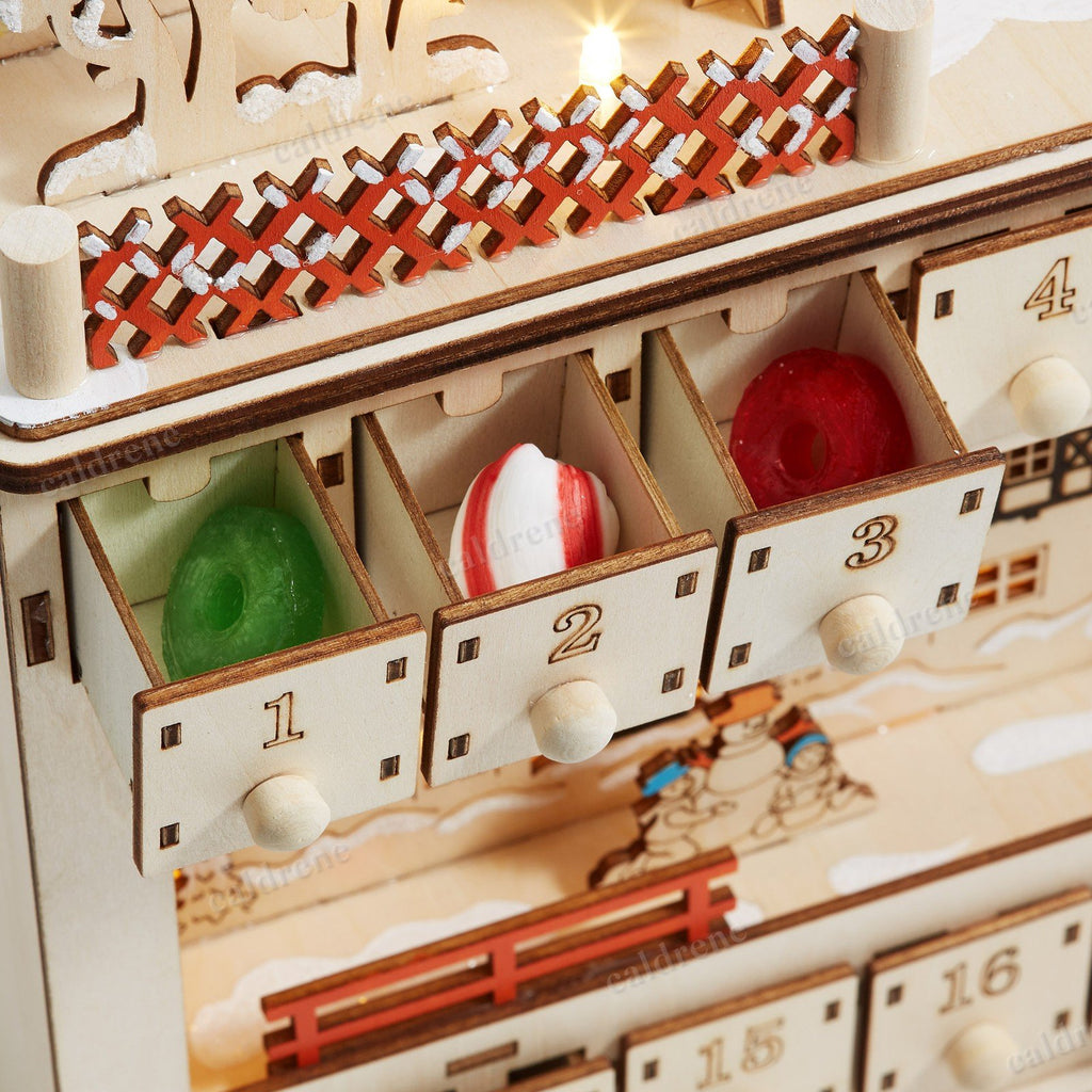 Light-Up Wooden Christmas Advent Calendar – view 3