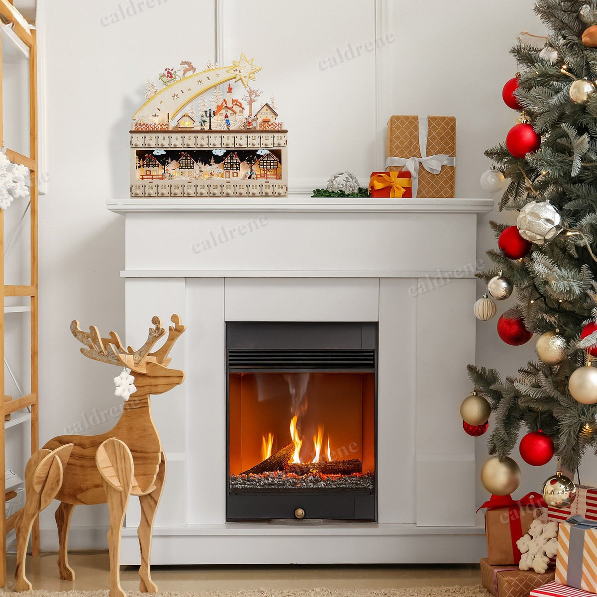 Light-Up Wooden Christmas Advent Calendar – view 4