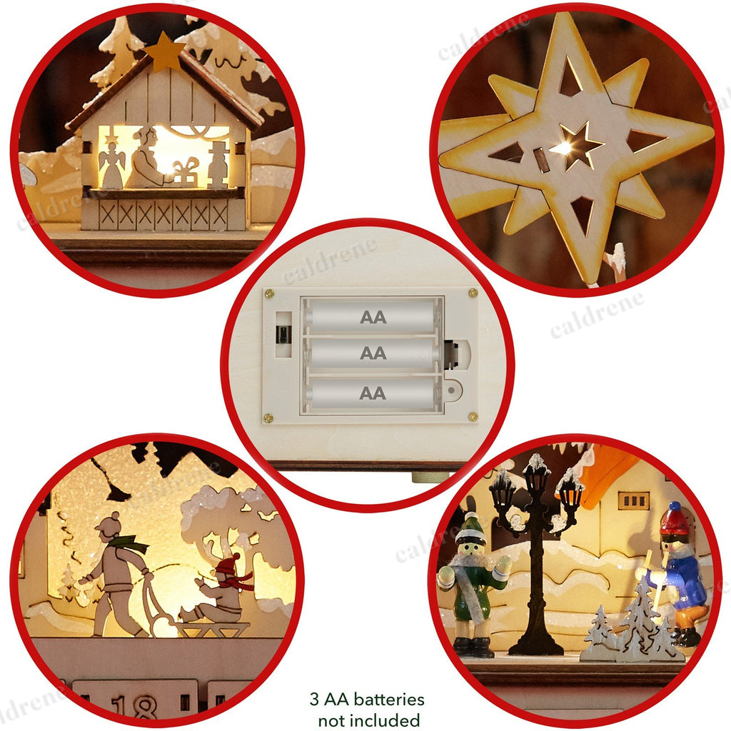 Light-Up Wooden Christmas Advent Calendar – view 5