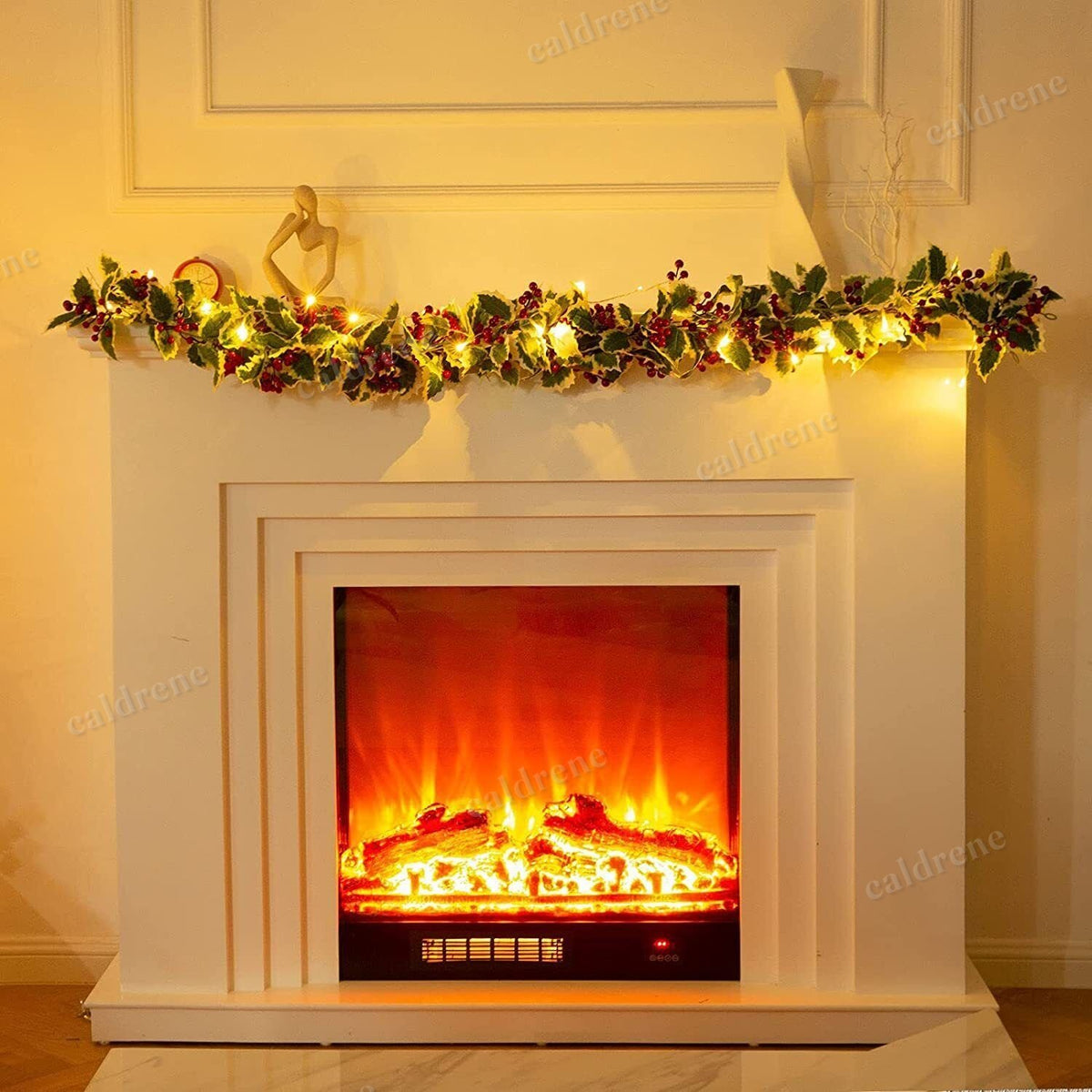 Lighted Holly Berry Christmas Garland, 6 ft – view 2
