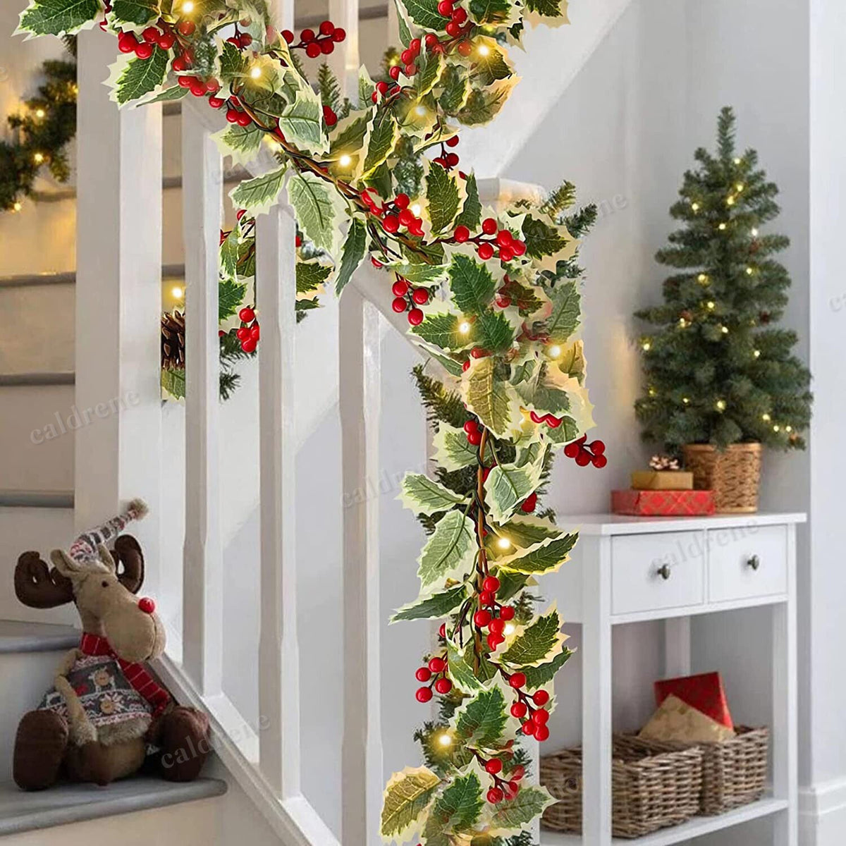 Lighted Holly Berry Christmas Garland, 6 ft – view 5