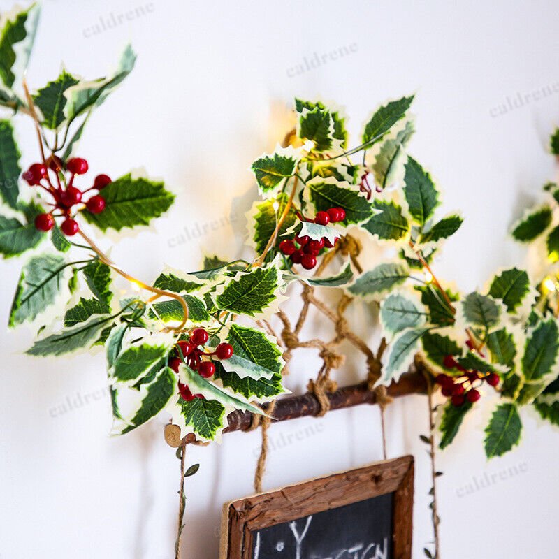 Lighted Holly Berry Christmas Garland, 6 ft – view 9