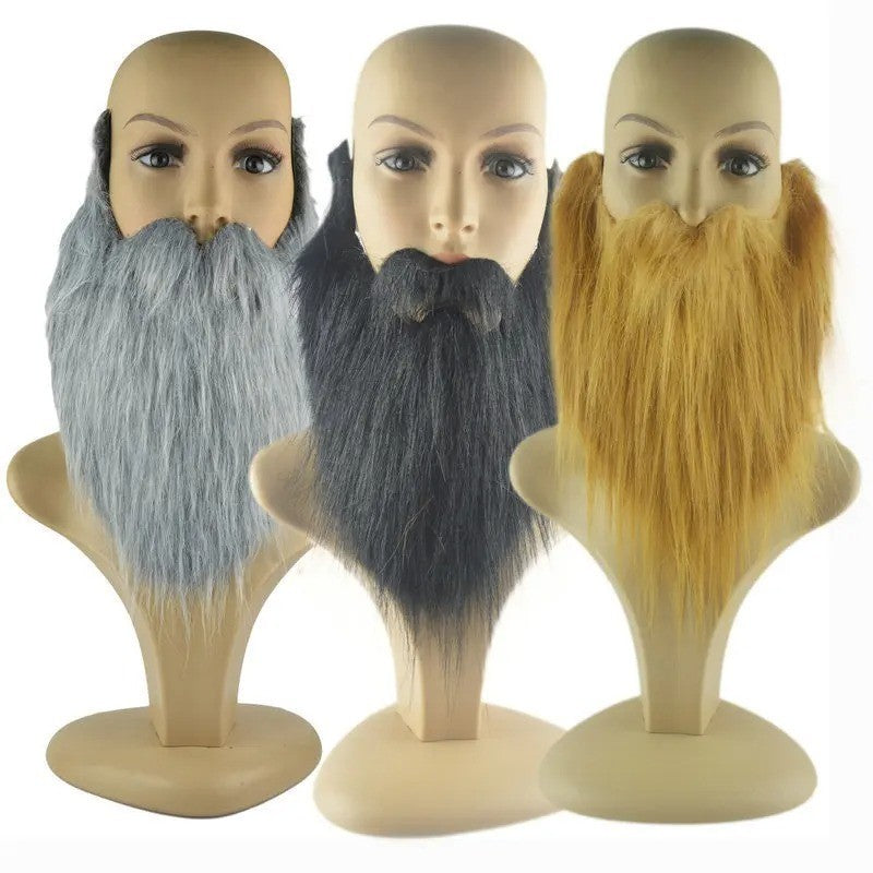 Long Fluff Fake Beard and Mustache for Santa Cosplay