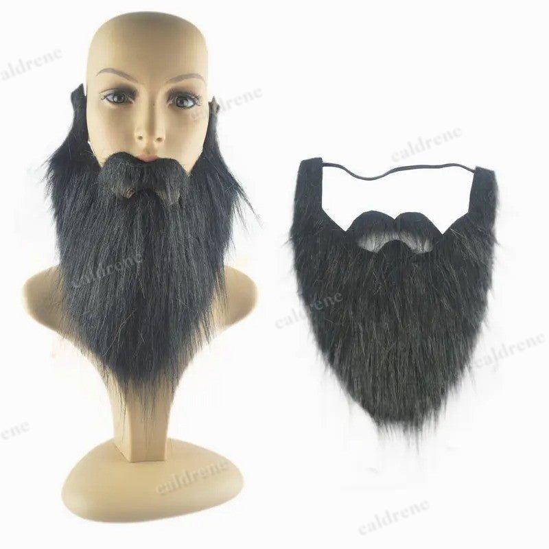 Long Fluff Fake Beard and Mustache for Santa Cosplay – view 2