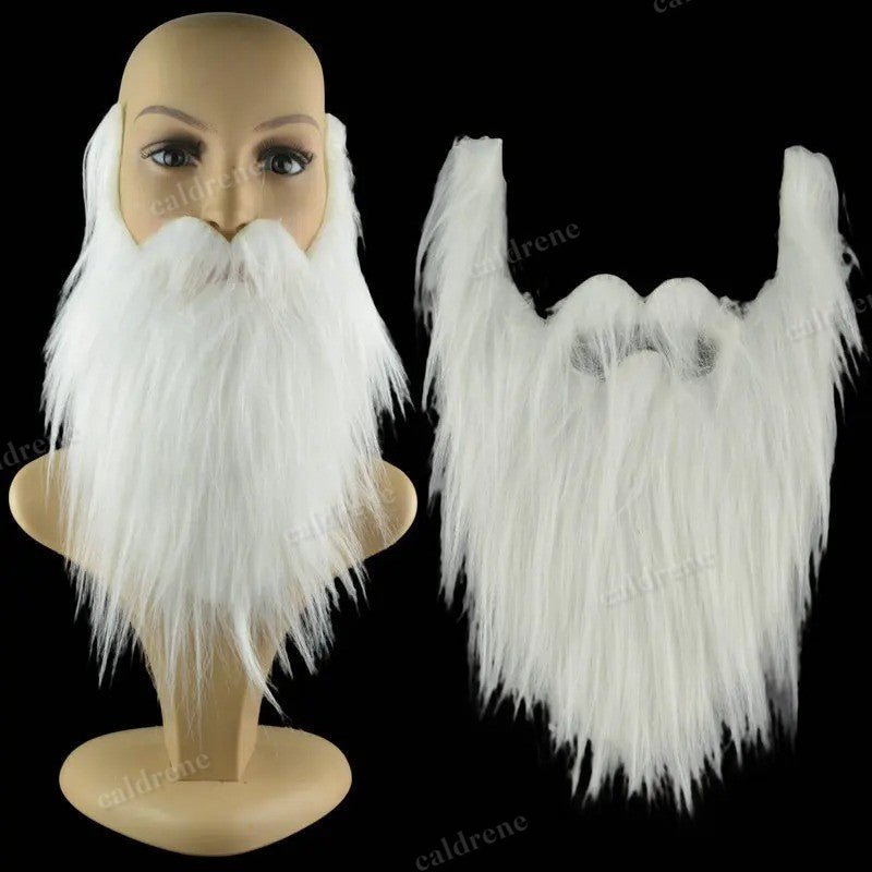 Long Fluff Fake Beard and Mustache for Santa Cosplay – view 4