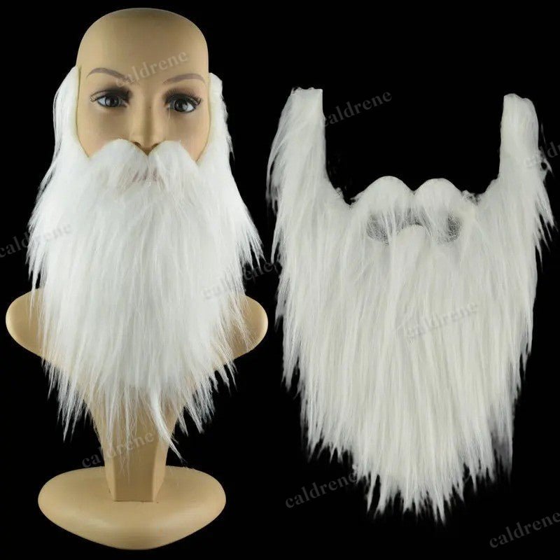 Long Fluff Fake Beard and Mustache for Santa Cosplay – view 5
