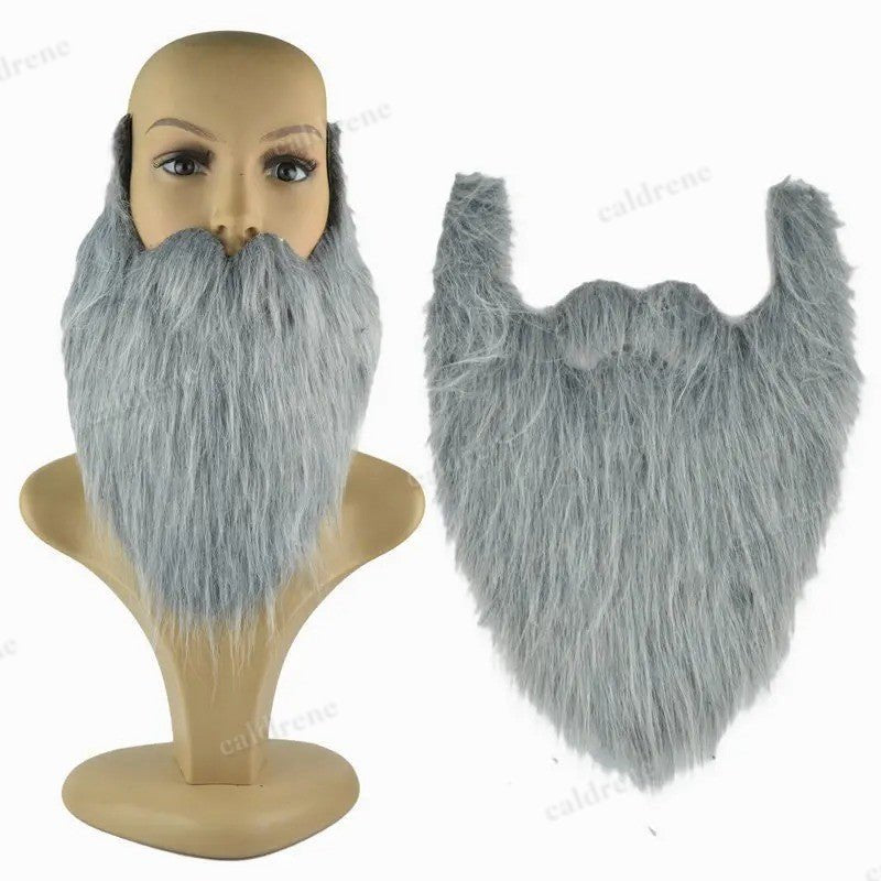 Long Fluff Fake Beard and Mustache for Santa Cosplay – view 6