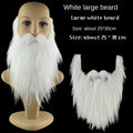 Long Fluff Fake Beard and Mustache for Santa Cosplay – white