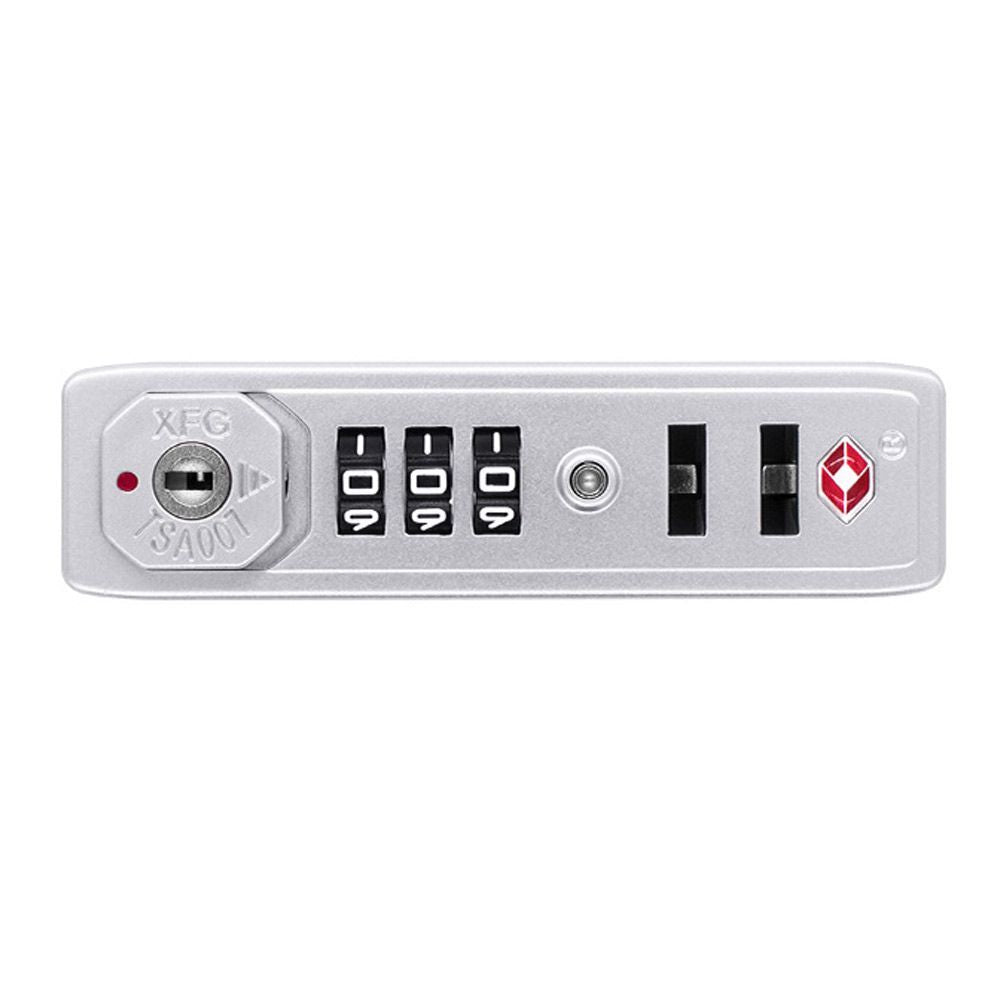 Luggage TSA Customs Lock with 3-Digit Combination – Silver
