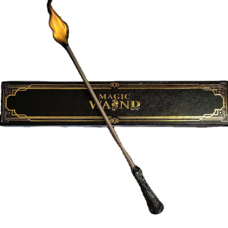 Magic Fire Wand with Enchanting Design for Wizards and Witches