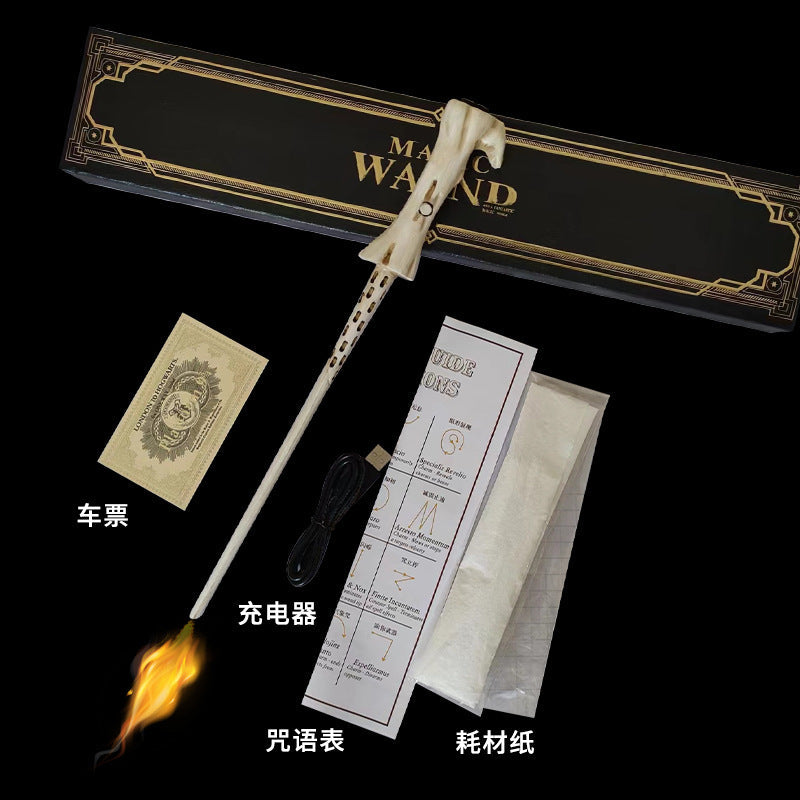 Magic Fire Wand with Enchanting Design for Wizards and Witches – Voldemort