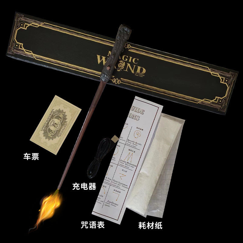 Magic Fire Wand with Enchanting Design for Wizards and Witches – Harry Potter