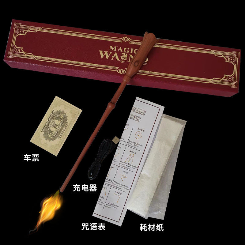 Magic Fire Wand with Enchanting Design for Wizards and Witches – Luna Tulip