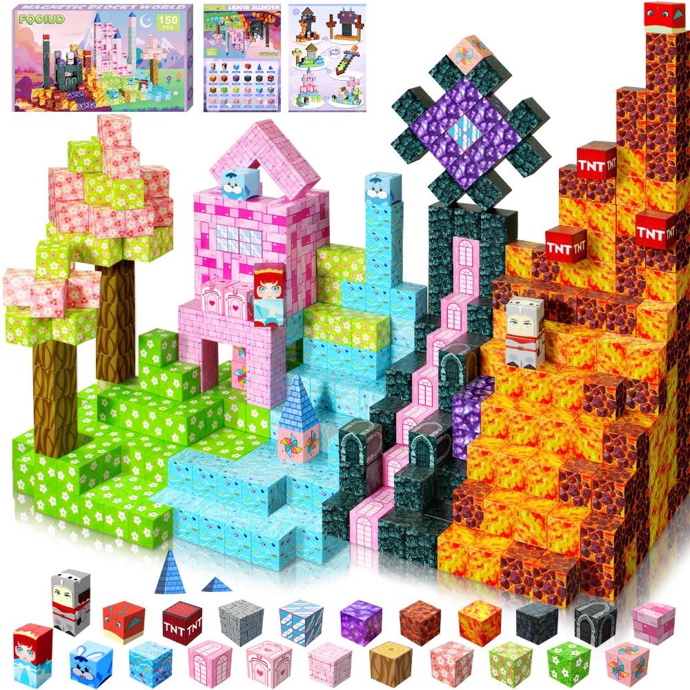 Magnetic Building Blocks 150 Piece STEM Toy Set for Kids