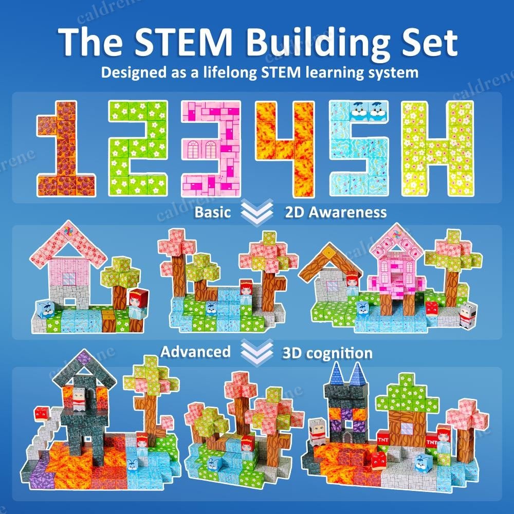 Magnetic Building Blocks 150 Piece STEM Toy Set for Kids – view 5