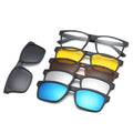 Magnetic Clip-On Sunglasses with Five Lenses