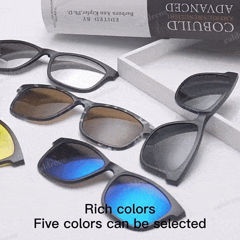 Magnetic Clip-On Sunglasses with Five Lenses – view 2