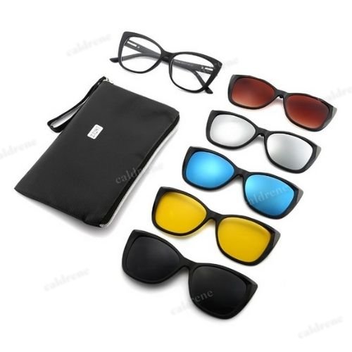 Magnetic Clip-On Sunglasses with Five Lenses – view 4