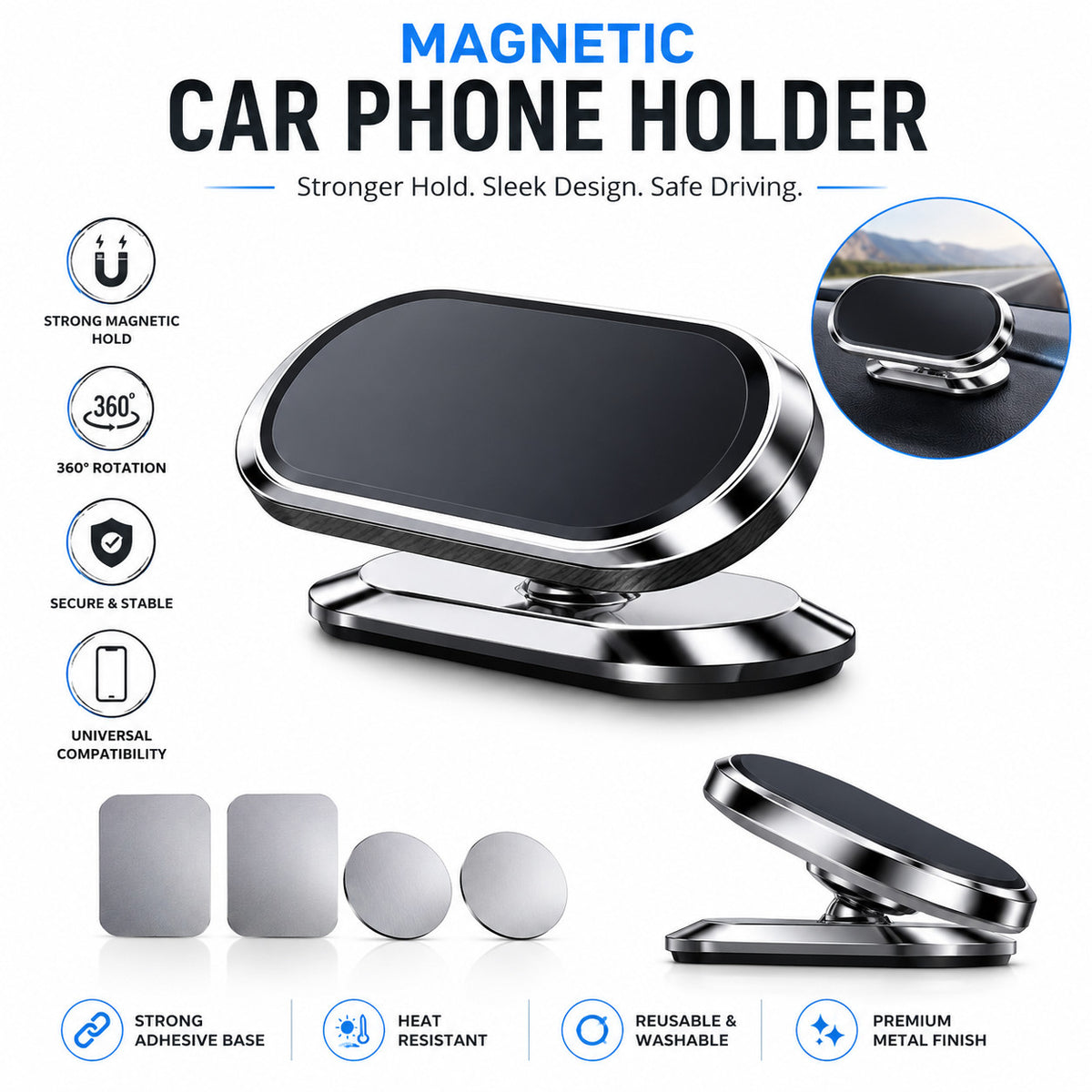 Magnetic Dashboard Car Phone Mount