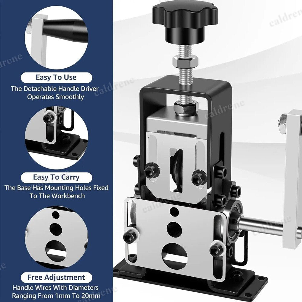 Manual Hand Crank Wire Stripping Machine 1mm to 21mm – view 4
