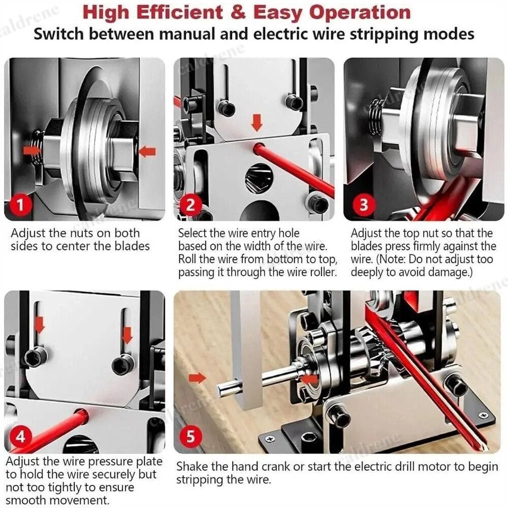 Manual Hand Crank Wire Stripping Machine 1mm to 21mm – view 7