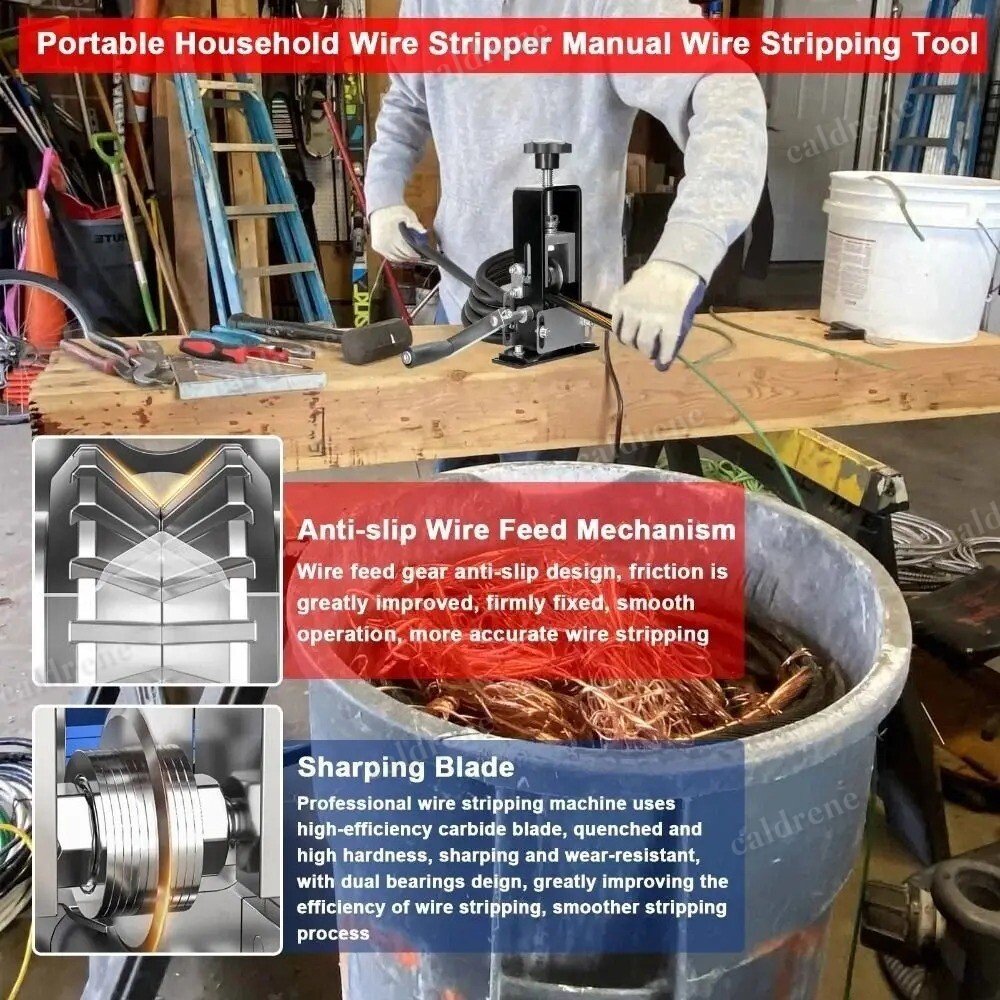 Manual Hand Crank Wire Stripping Machine 1mm to 21mm – view 8