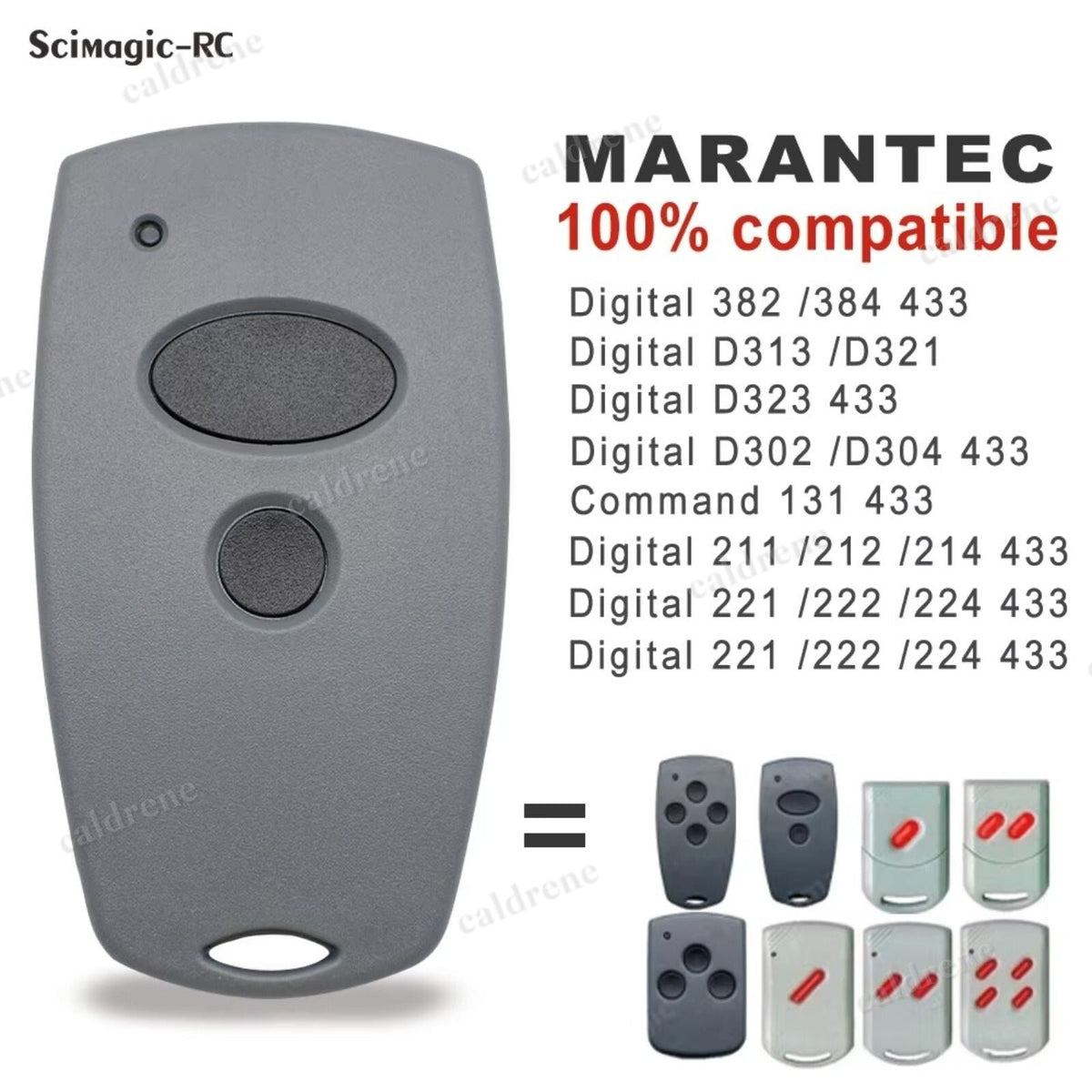 Marantec Digital 302 304 313 Comfort 220 250 270 replacement Remote 433Mhz – view 2