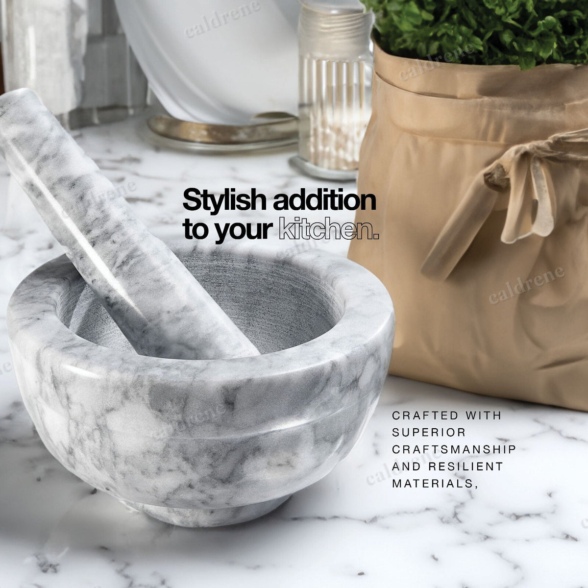 Marble Mortar and Pestle Set – view 7