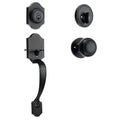 Matte Black Front Door Handle and Deadbolt Lock Set