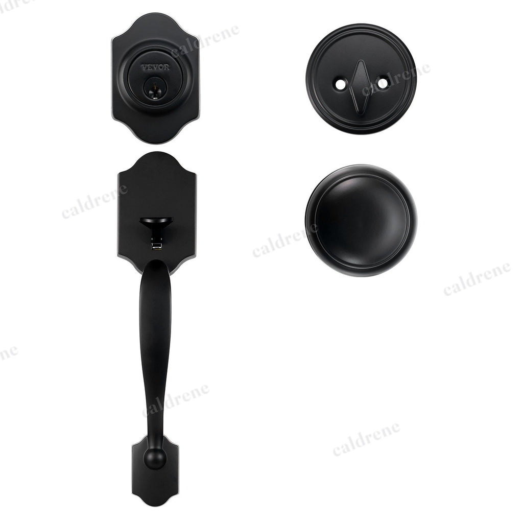 Matte Black Front Door Handle and Deadbolt Lock Set – view 10