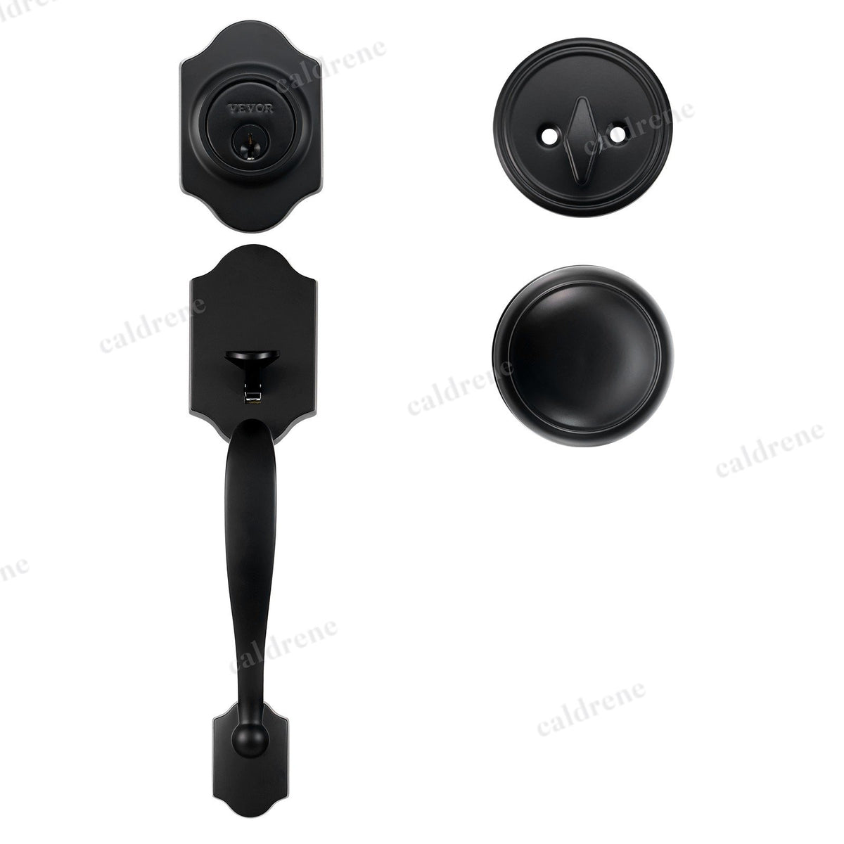 Matte Black Front Door Handle and Deadbolt Lock Set – view 10