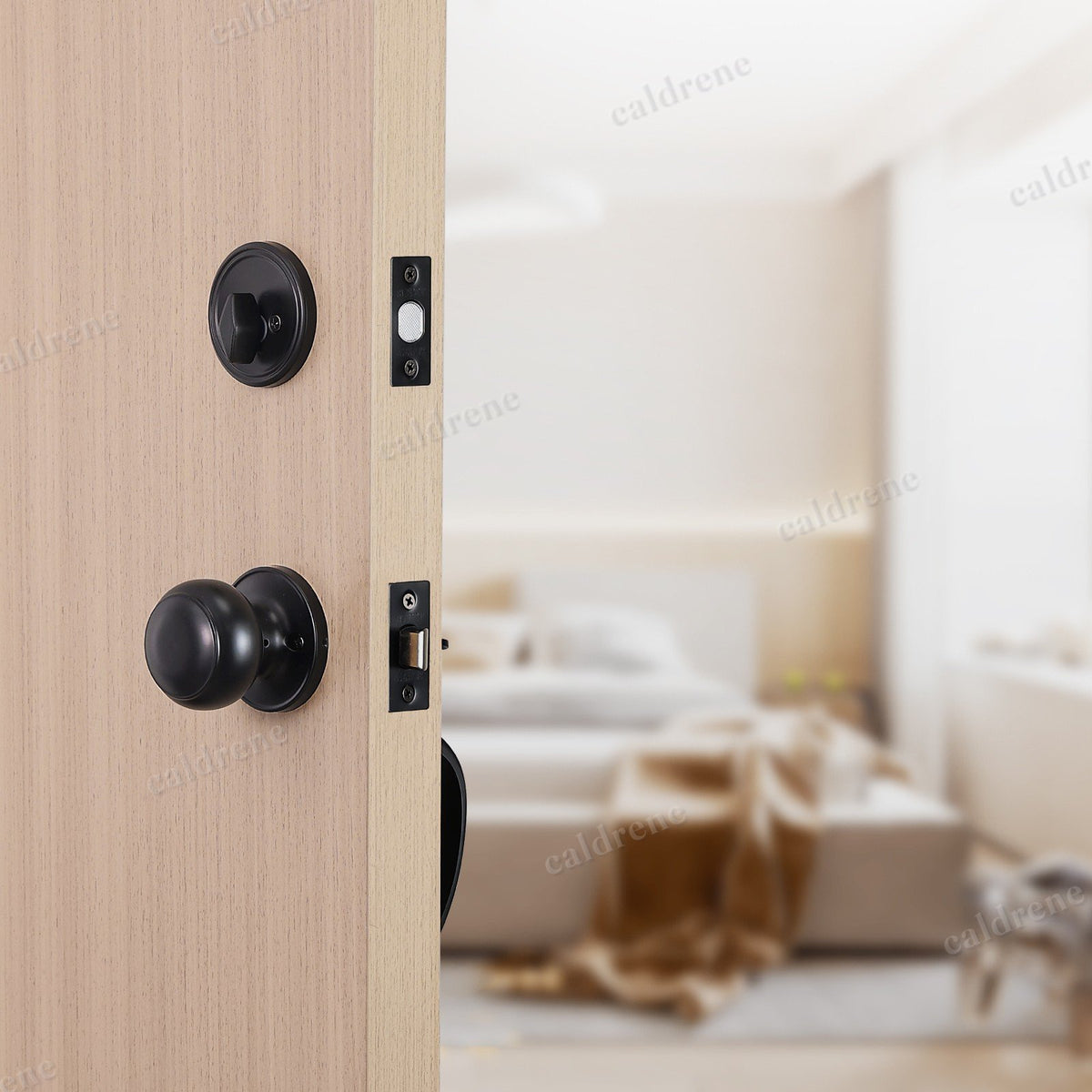 Matte Black Front Door Handle and Deadbolt Lock Set – view 8