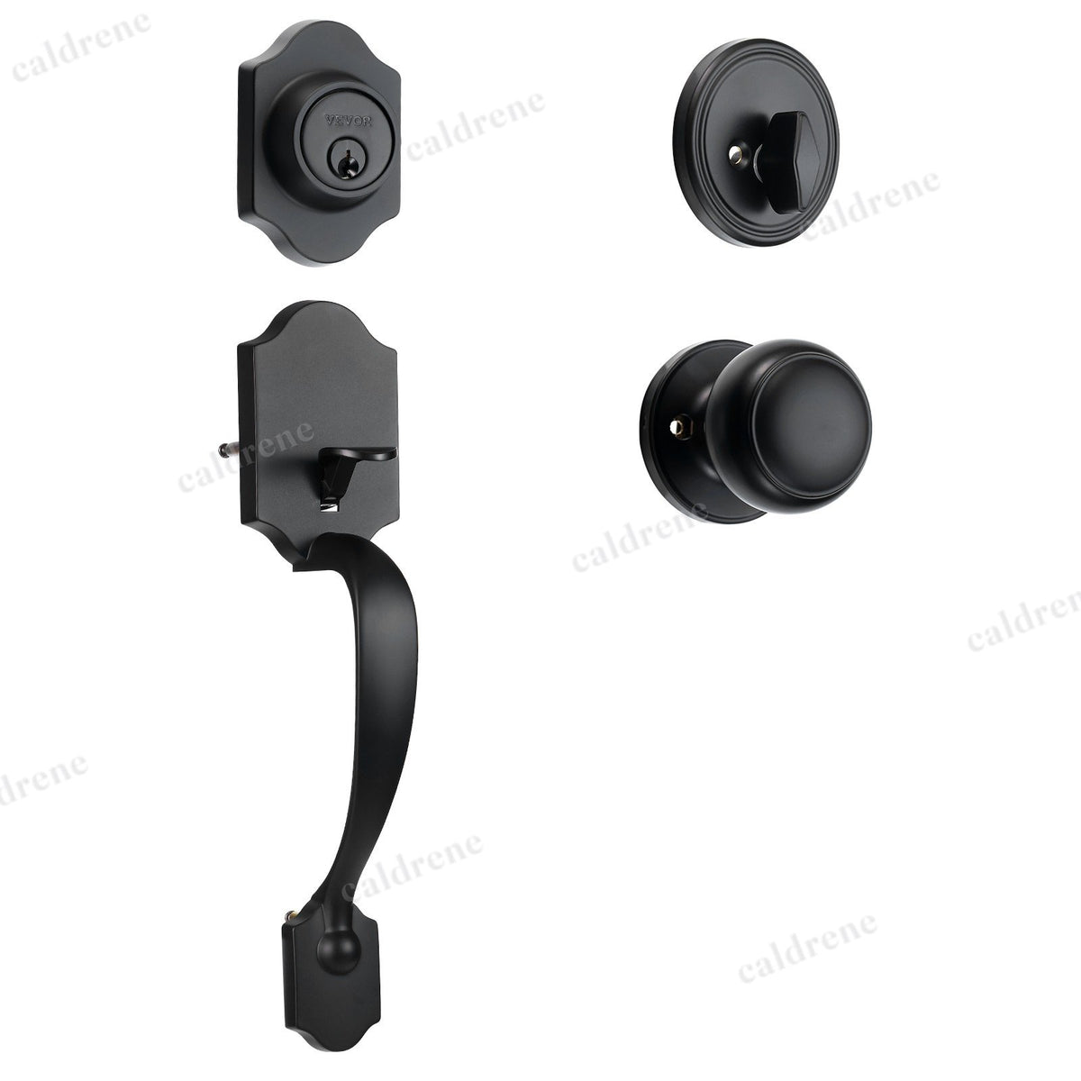 Matte Black Front Door Handle and Deadbolt Lock Set – view 9