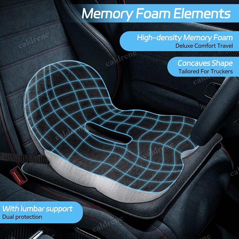 Memory Foam Seat Cushion with Lumbar Support – view 9