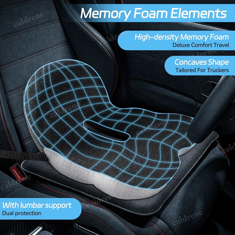 Memory Foam Seat Cushion with Lumbar Support for Office and Car – view 9