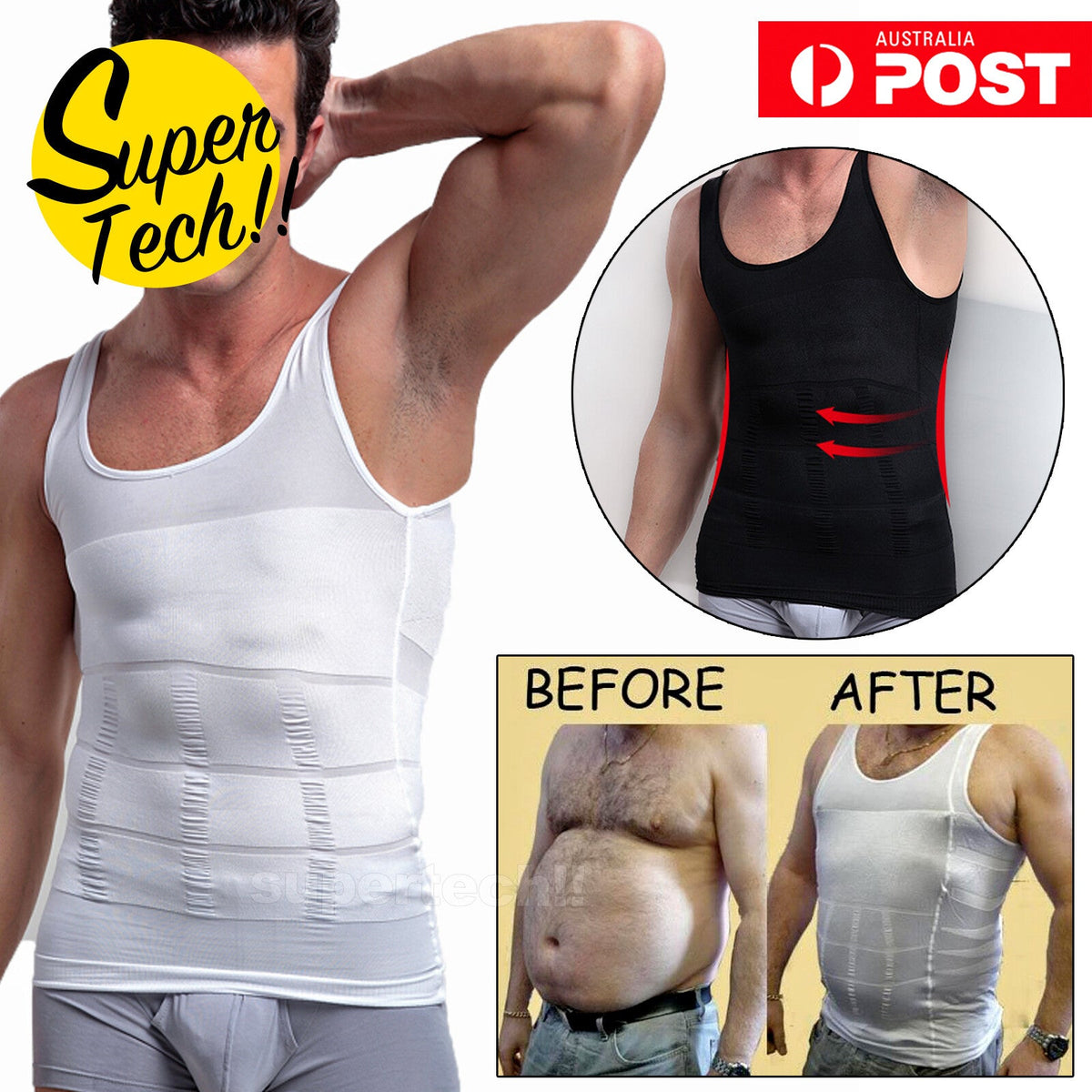 Men's Compression Body Shaper Vest for a Sleek Silhouette