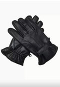 Men's Fleece Lined Black Leather Gloves