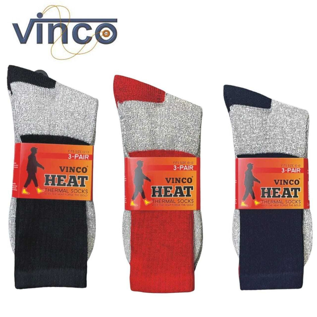 Men's Heavy Duty Thermal Winter Work Boot Crew Socks, 3–12 Pairs