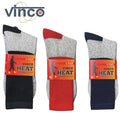 Men's Heavy Duty Thermal Winter Work Boot Crew Socks, 3–12 Pairs
