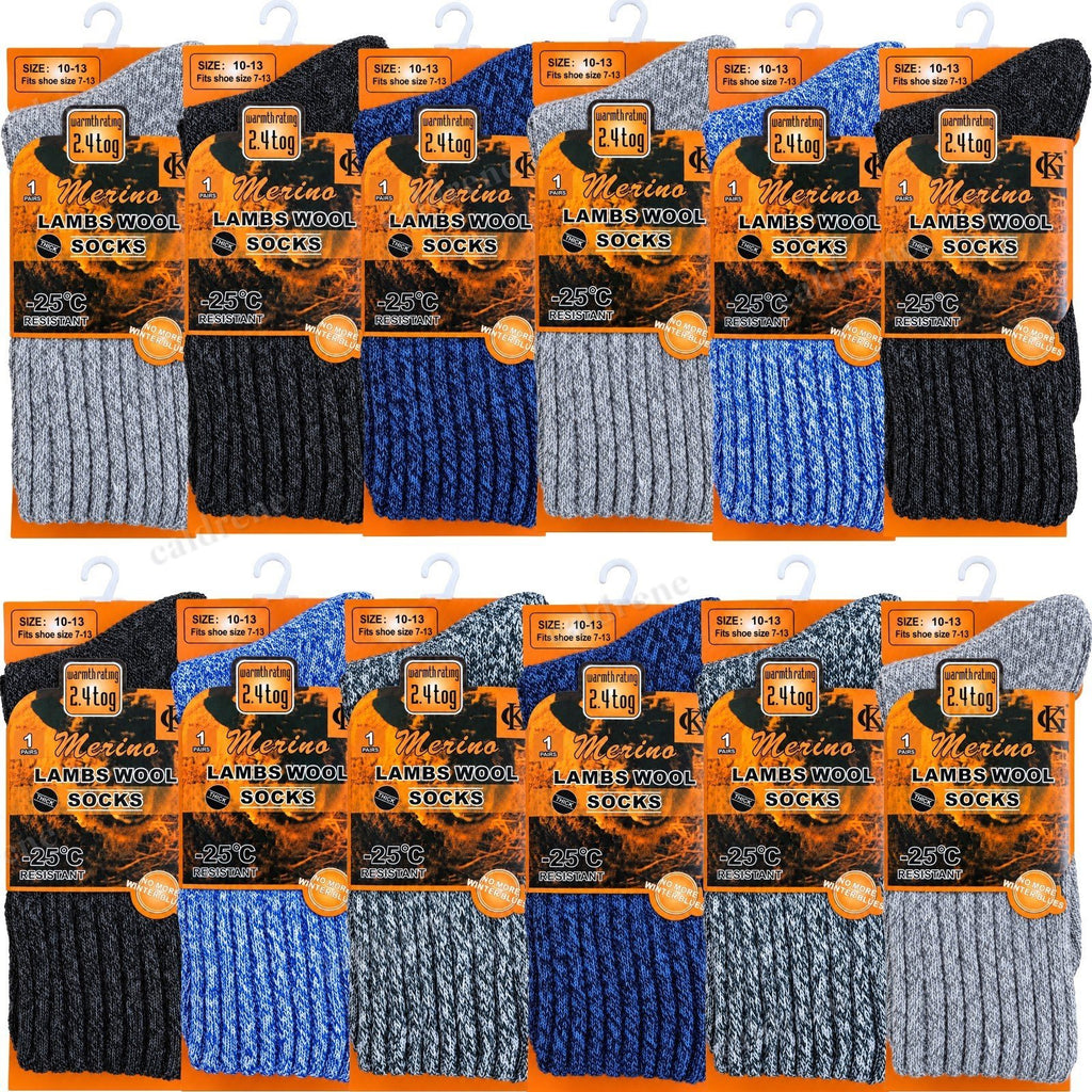 Men's Merino Lamb Wool Thermal Winter Boot Socks – view 2