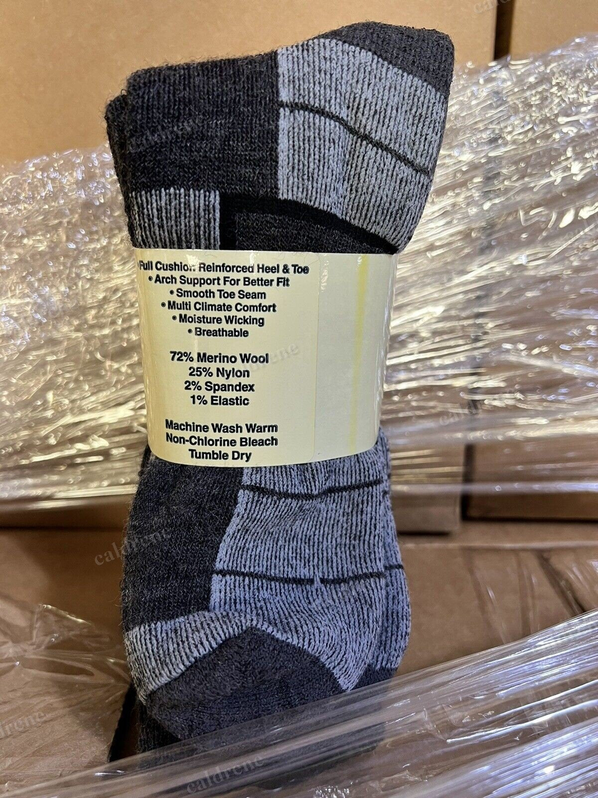 Men's Merino Wool Thick Warm Hiking Socks, 3 Pairs – view 6