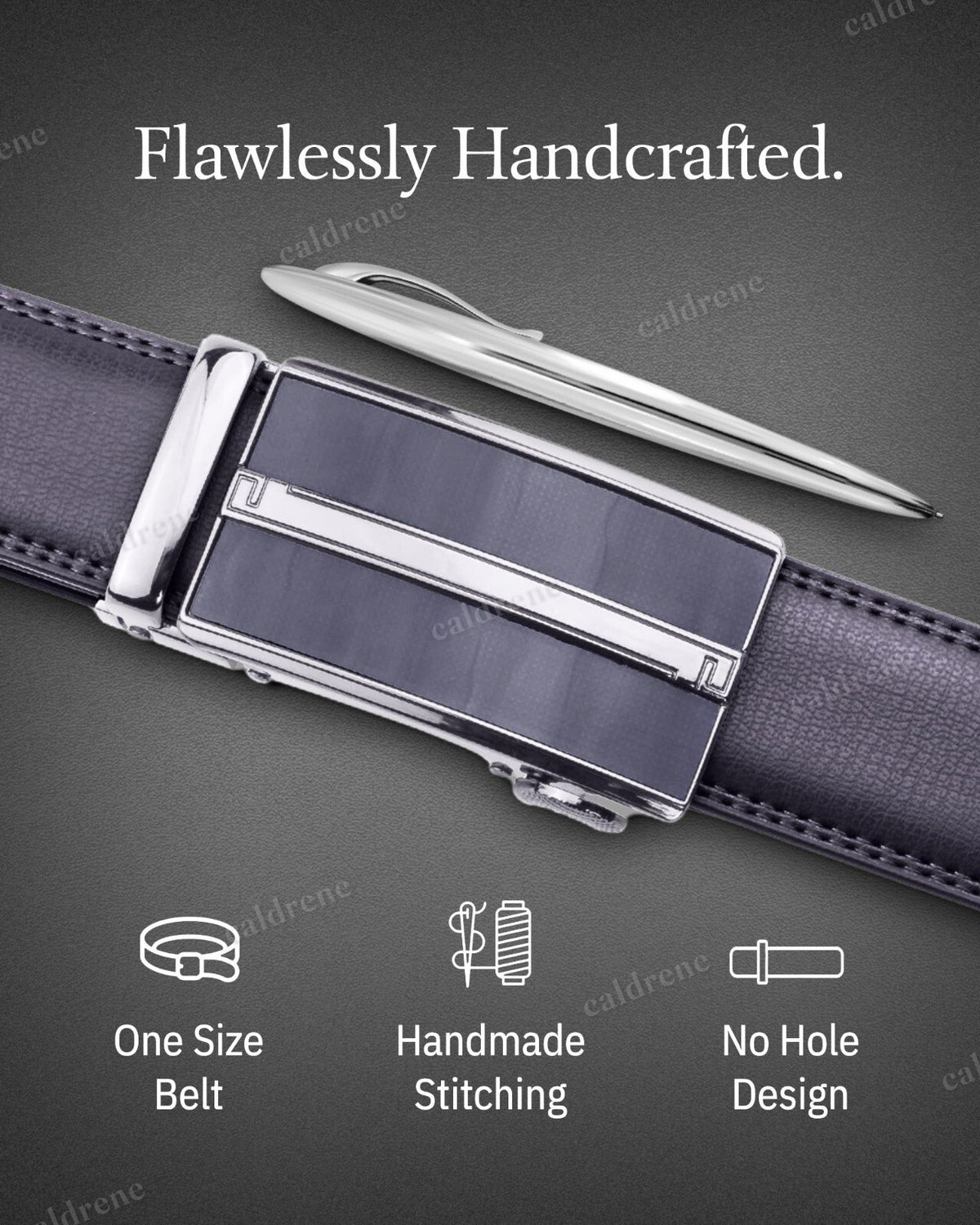 Men's Microfiber Leather Ratchet Belt with Automatic Buckle – view 10