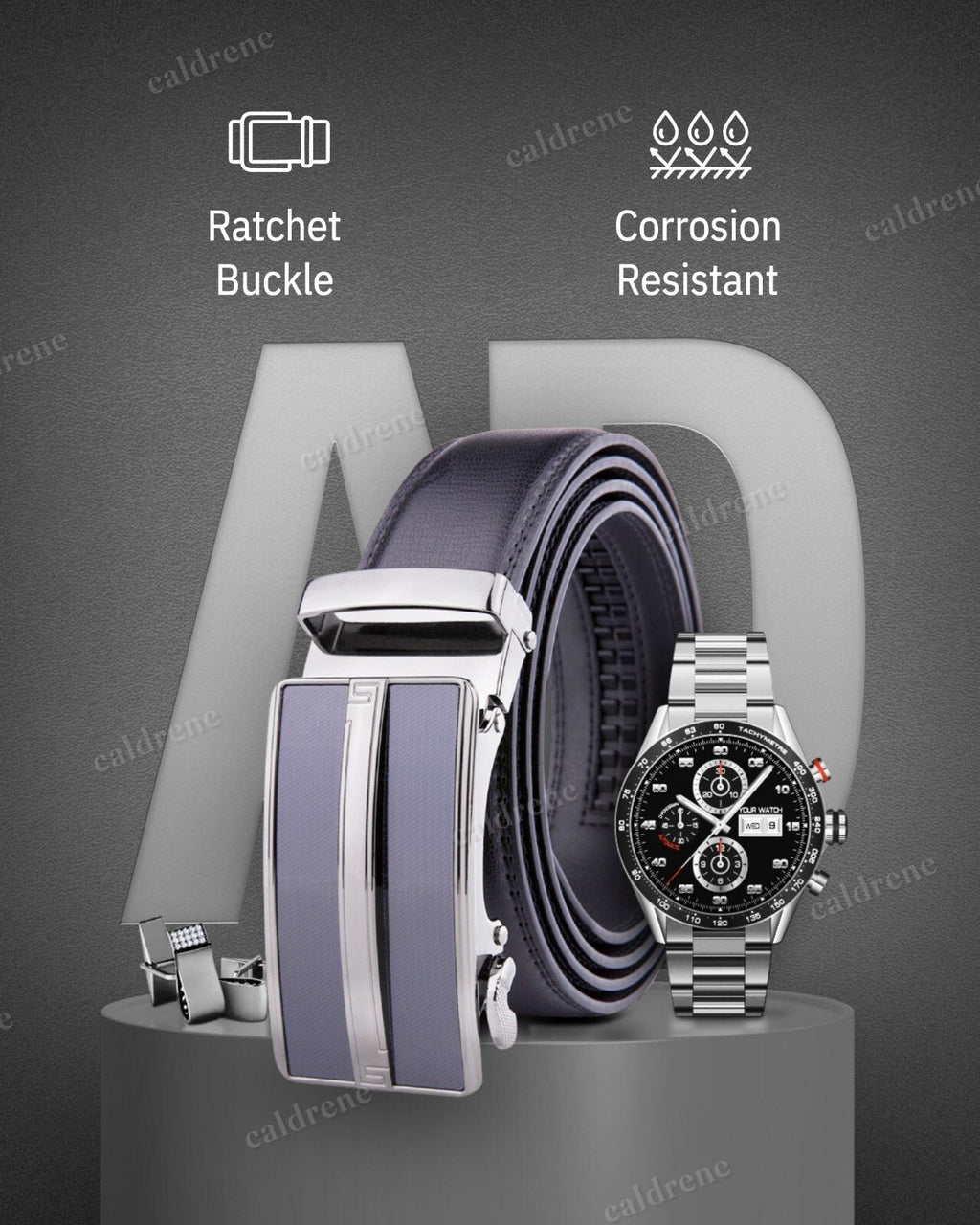 Men's Microfiber Leather Ratchet Belt with Automatic Buckle – view 9