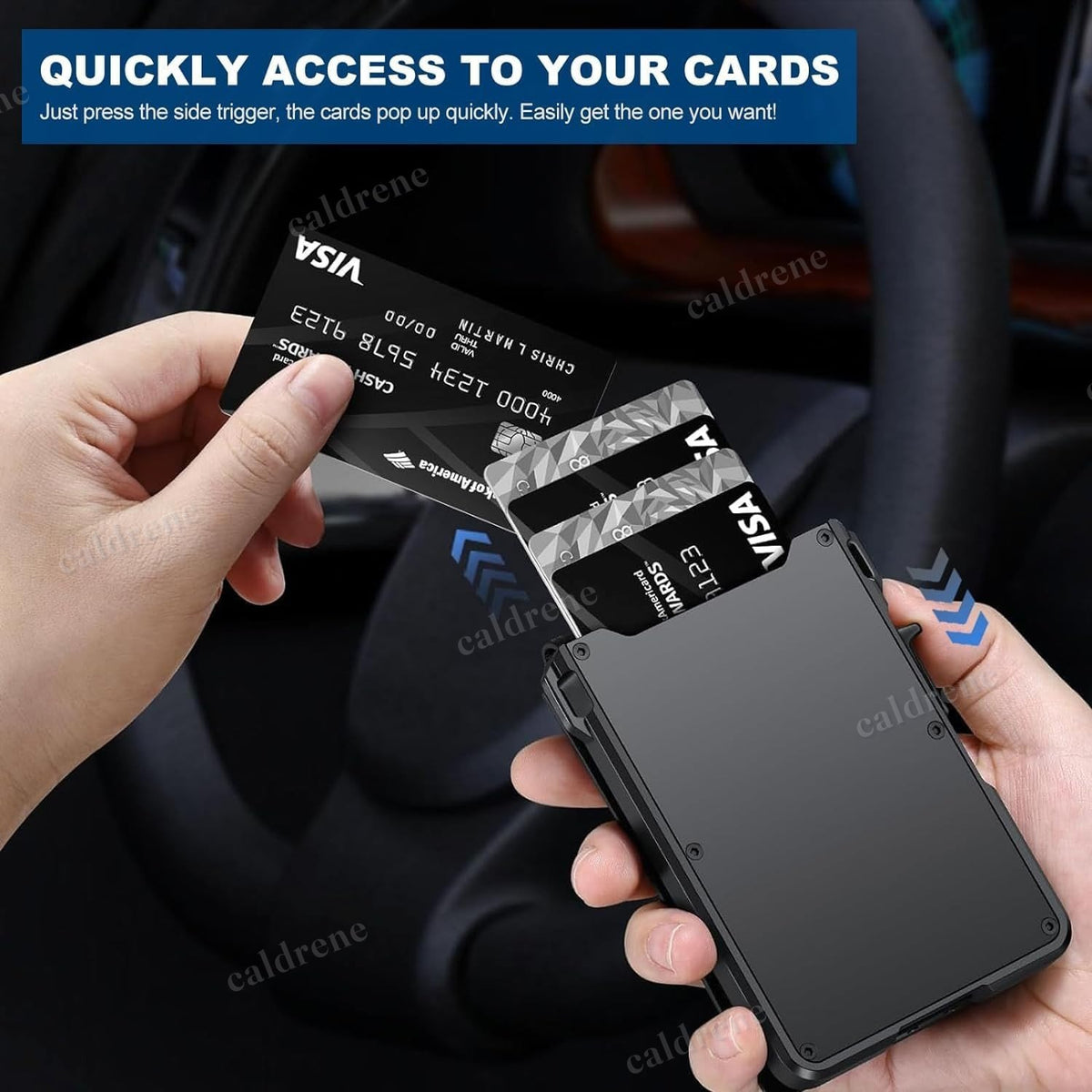 Men's Slim Pop-Up Carbon Fiber Wallet with RFID Blocking and Money Clip – view 2