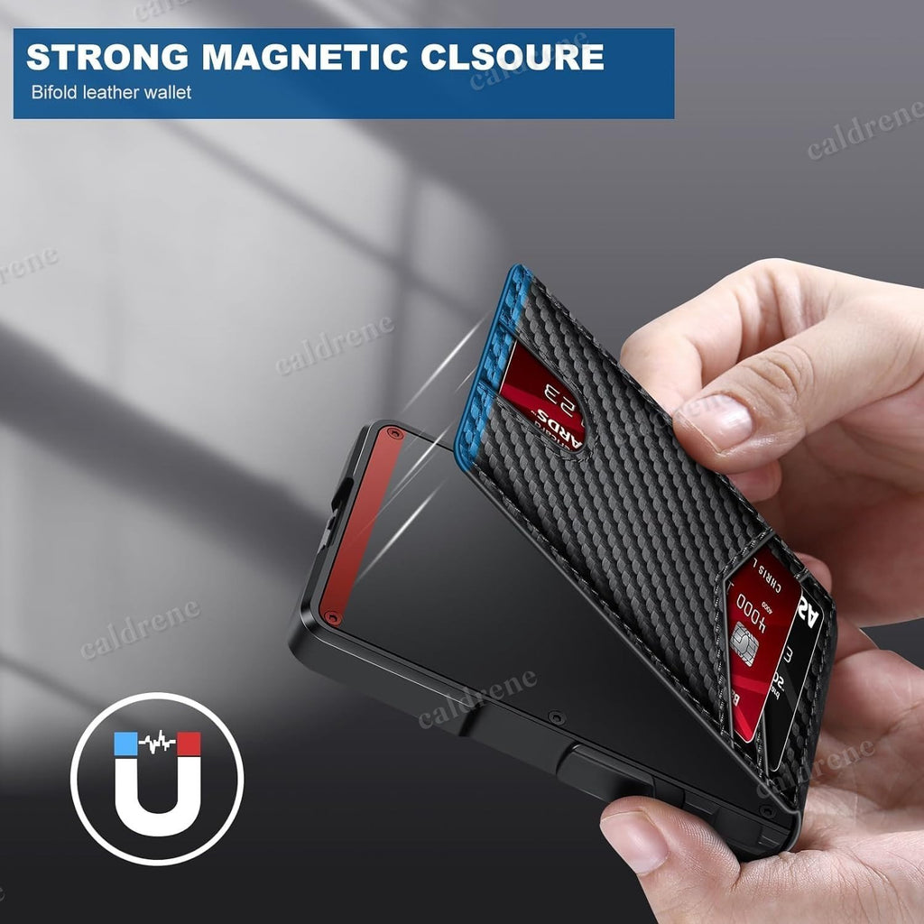 Men's Slim Pop-Up Carbon Fiber Wallet with RFID Blocking and Money Clip – view 5