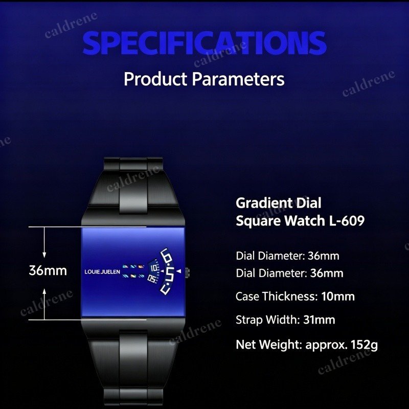 Men's Square Fashion Wristwatch Gift – view 8