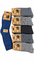 Men's Thermal Alpaca Wool Blend Socks, 6 Pairs